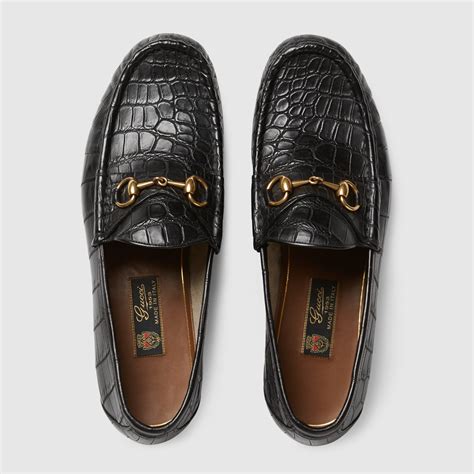 gucci alligator loafers men's|Gucci horsebit loafers men's.